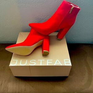 Cherry Red Booties by JustFab!